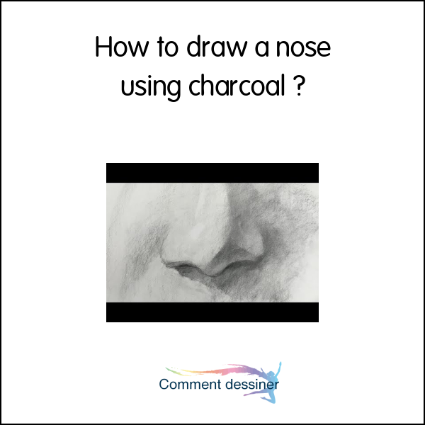How to draw a nose using charcoal